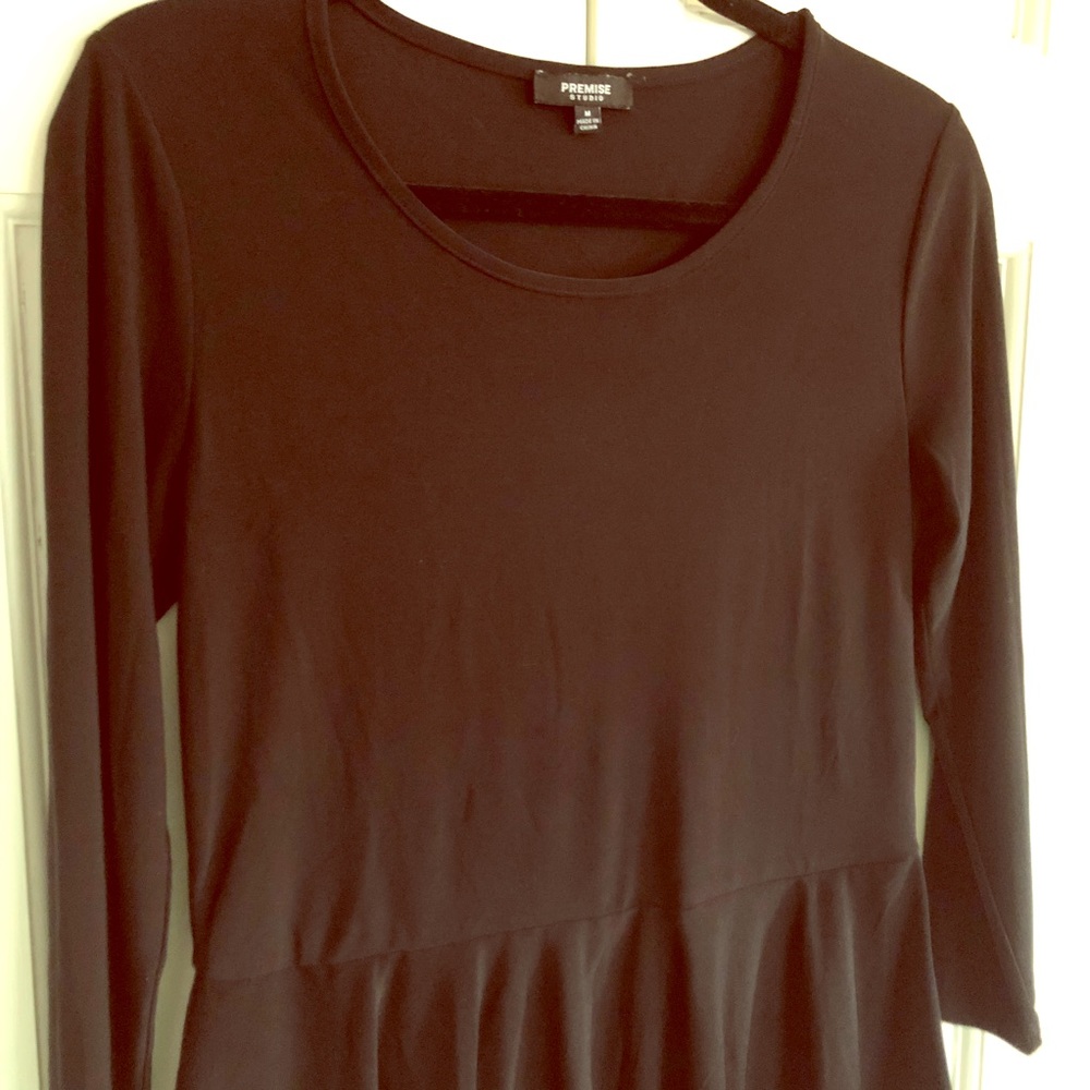 ❤️ LIKE NEW Premise Studio Black Peplum 3/4 Sleeve